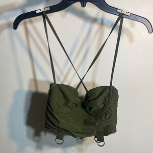 Chic Olive Strappy Bra